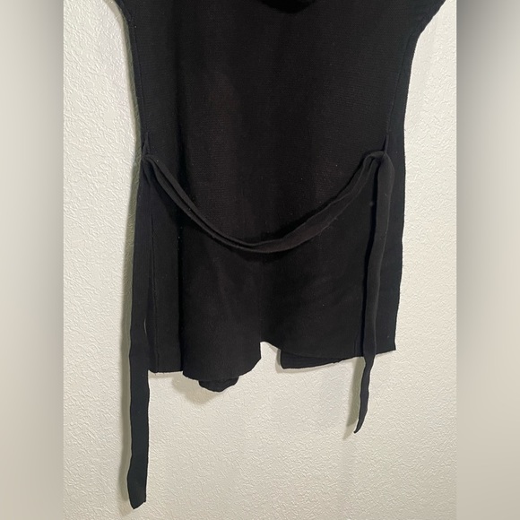 LAUREN RALPH LAUREN Black Knit Short Sleeve Hooded Longline Cardigan Size XS - Picture 7 of 13